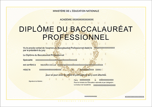 Faux BAC Pro | Faux Diplome